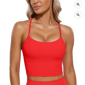 Vibrant Red Sports Bra for Women